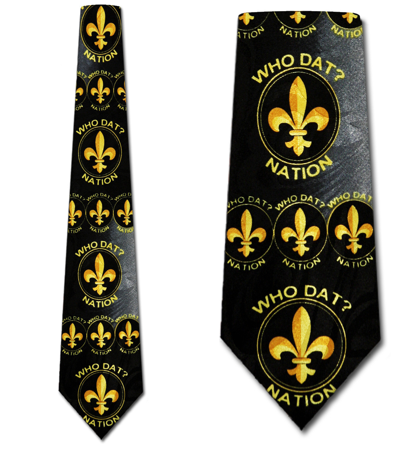 1909-100: Who Dat Nation Neckties New Orleans Fleur De Lis Ties by Steven Harris