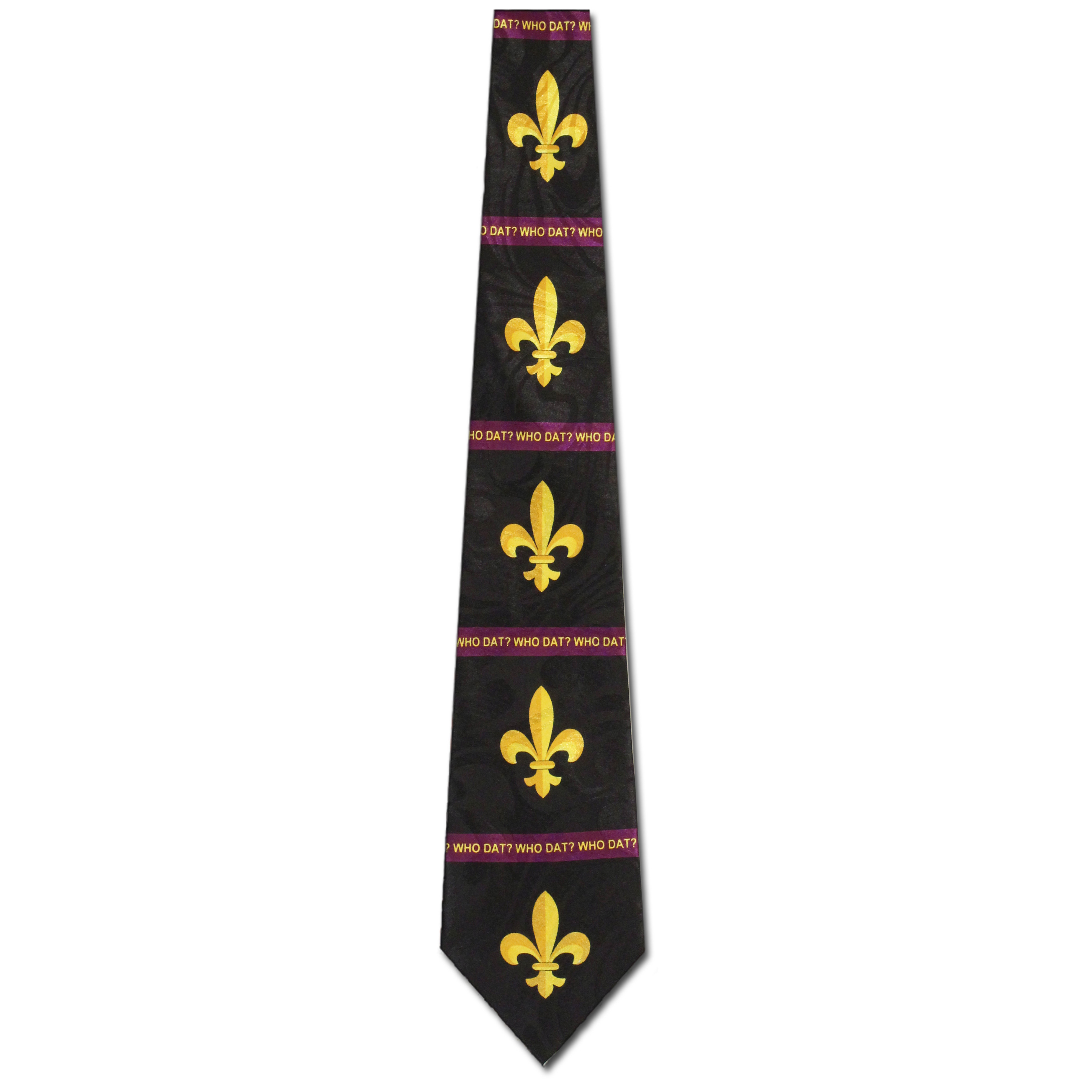 1915-100: Who Dat Stripe Tie Fleur De Lis Necktie by Steven Harris at Abcties.com