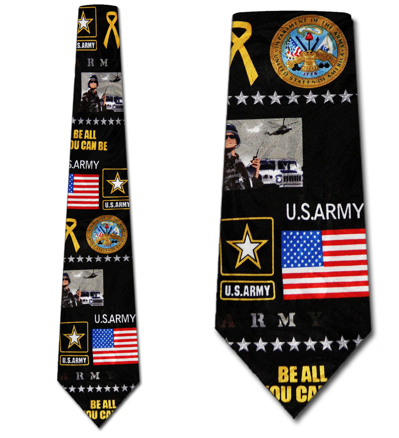 1933-100: US Army Collage Tie Military Neckties by Steven Harris