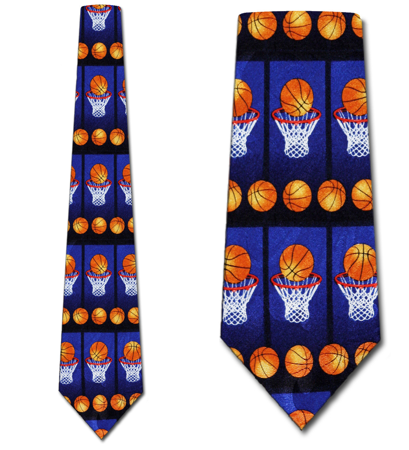 1936-100: Basketball Panels Tie Black Basket Ball Neckties by Steven Harris