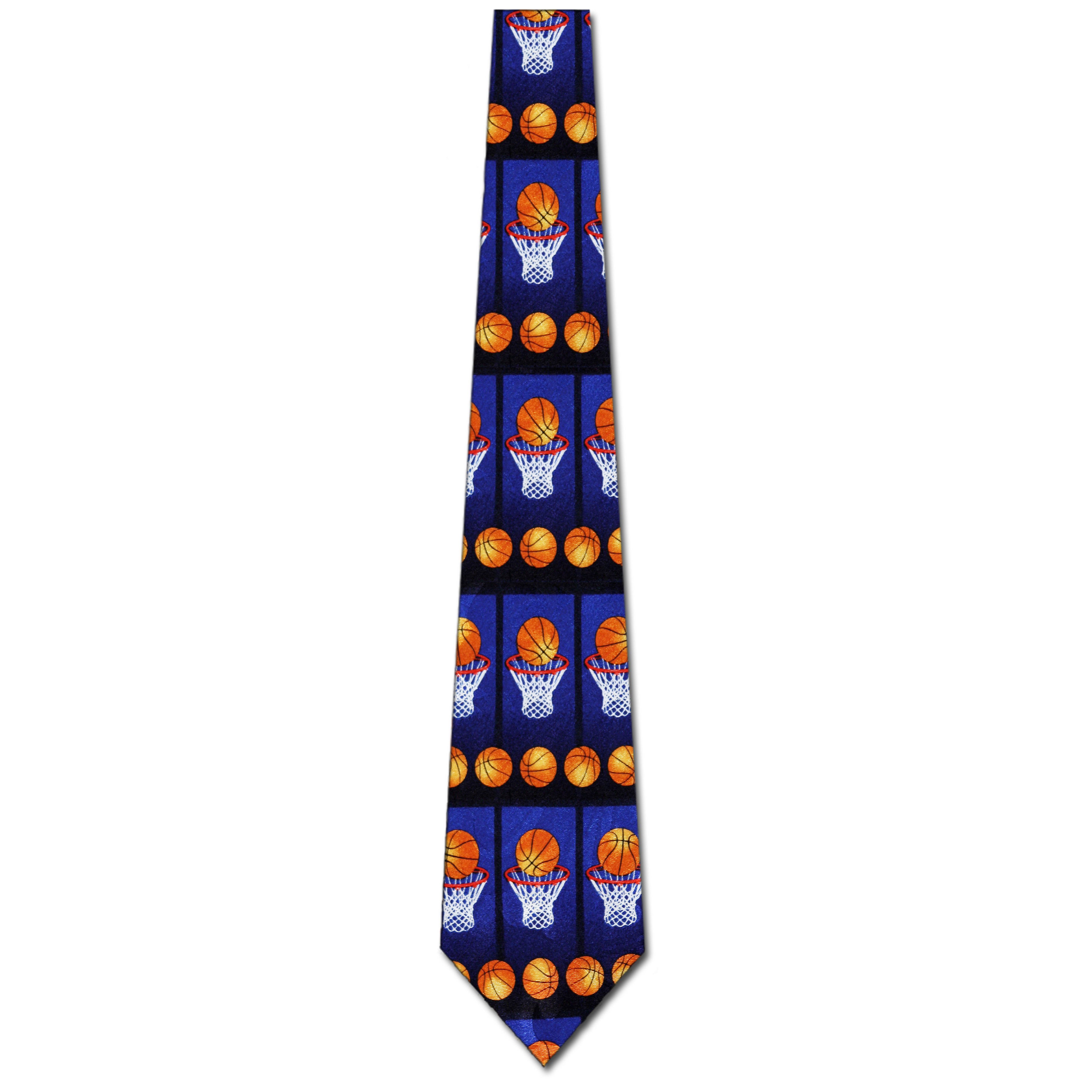 1936-100: Basketball Panels Tie Black Basket Ball Neckties by Steven Harris at Abcties.com