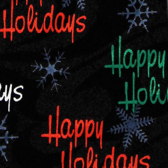 1939-100: Holiday Snow Ties Neckties Black by Steven Harris