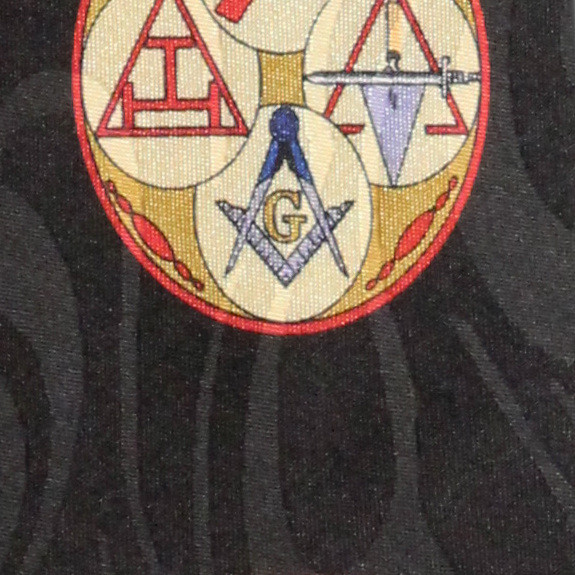 1966-100: Mason York Rite Ties Black Masons Neckties by Steven Harris
