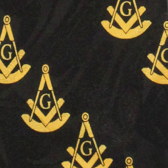 1968-100: Mason Diagonal Ties Black Masons Neckties by Steven Harris