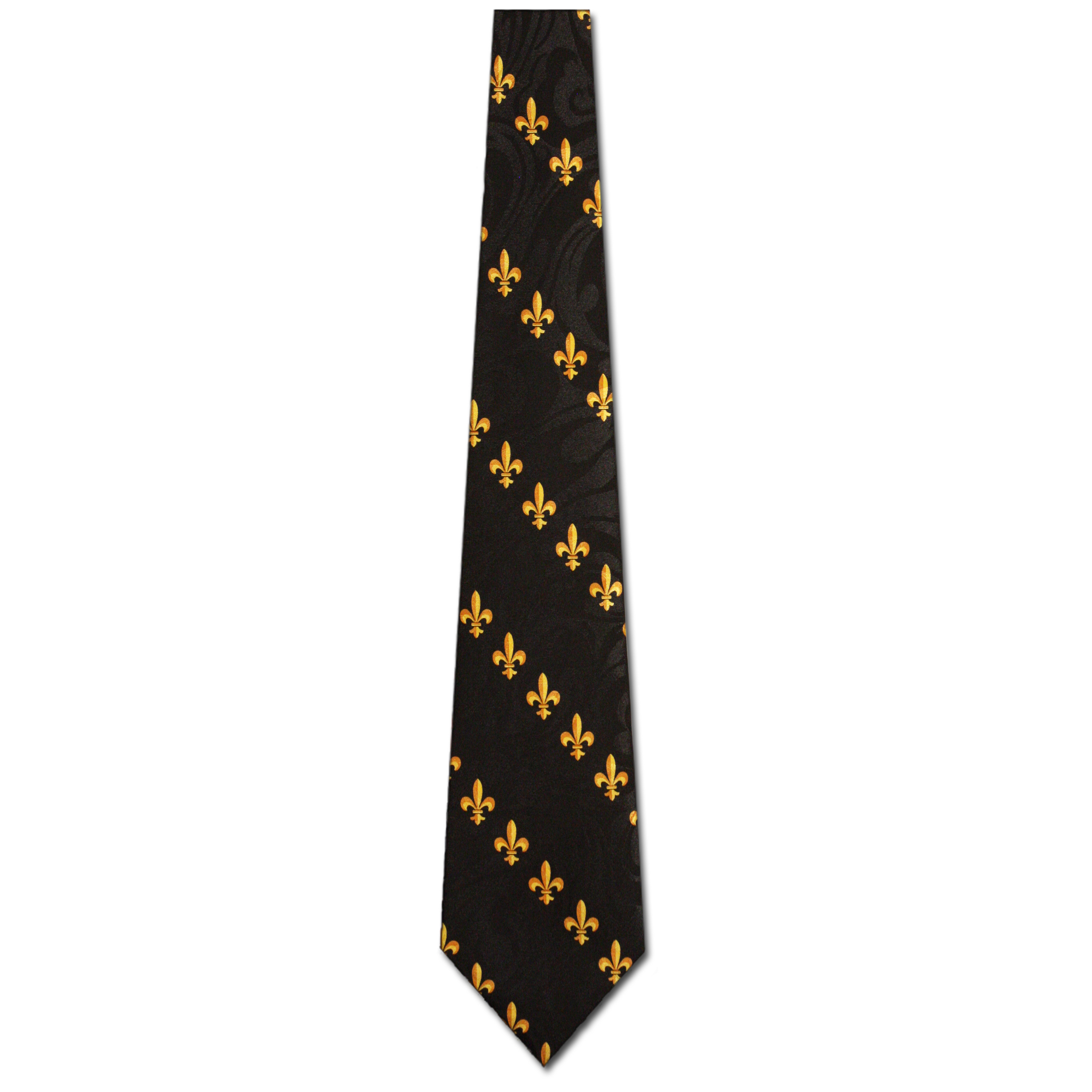 1969-100: Fleur De Lis Neckties Diagonal Stripe Ties Black by Steven Harris at Abcties.com