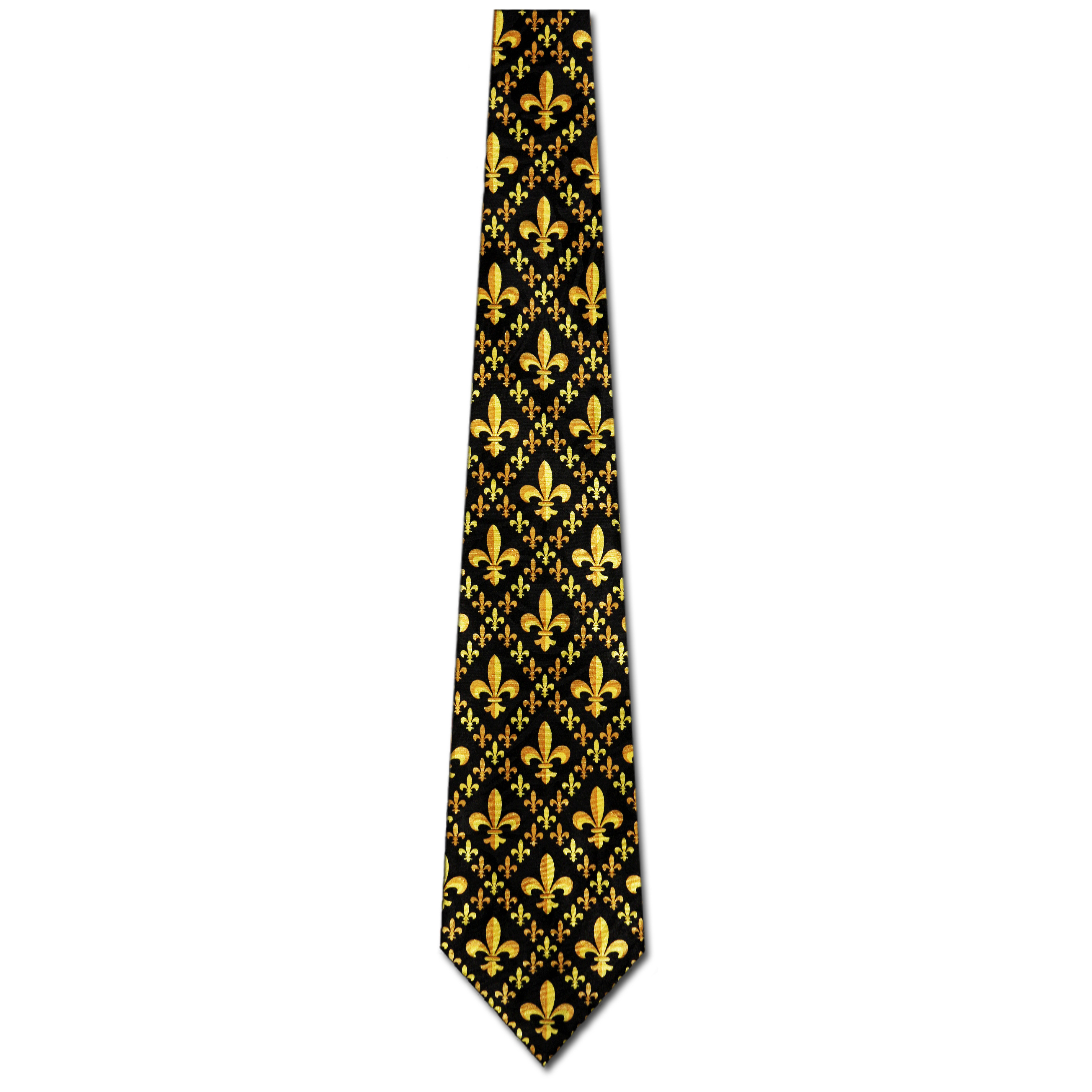 1978-100: Fleur De Lis Checked Tie New Orleans Neckties Black by Steven Harris at Abcties.com