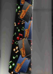 1996-100: Saxophone and Colorful Notes Ties Musical Note Neckties by Steven Harris