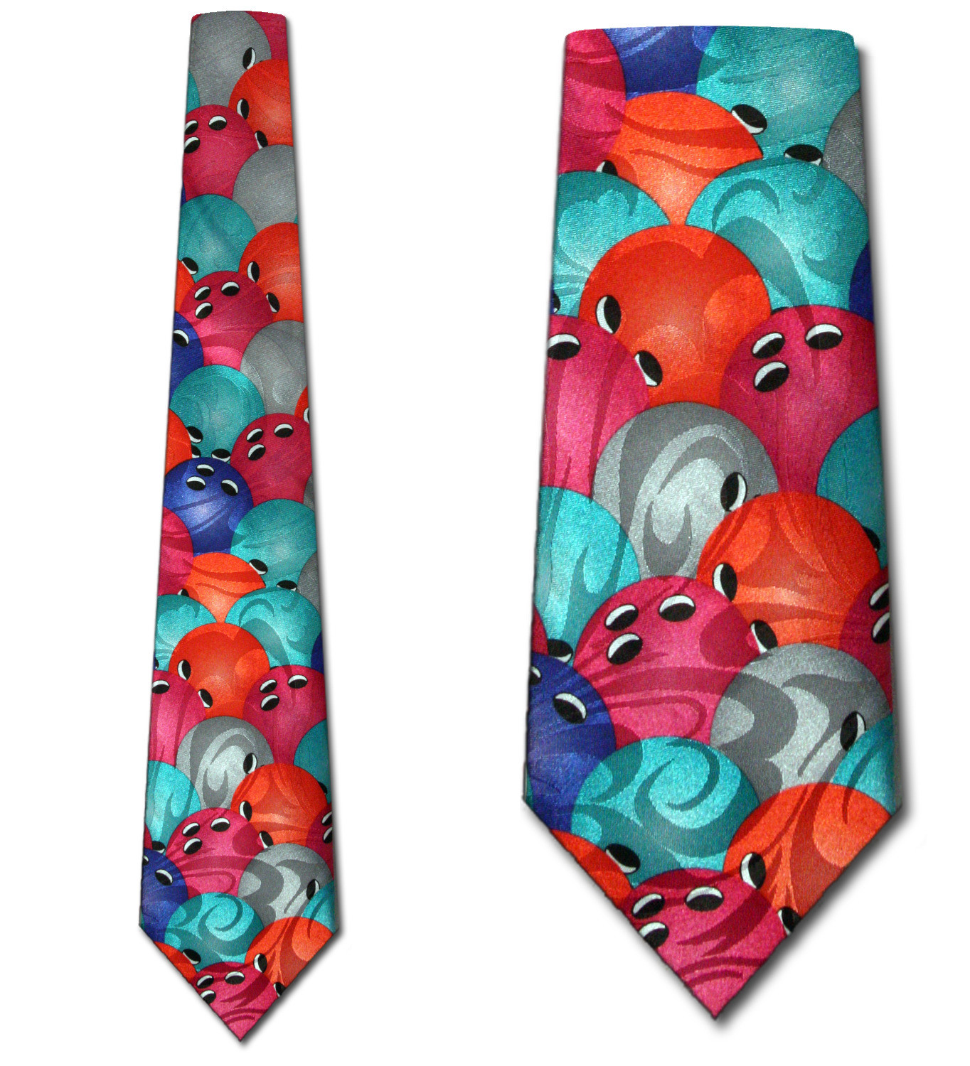 2031-100: Bowling Ties Colorful Balls Neckties by Steven Harris