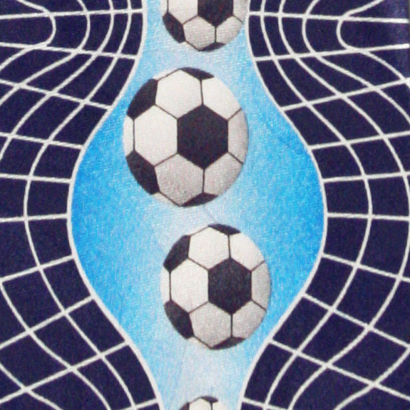 2033-102: Soccer Neckties Net Balls Ties Navy by Steven Harris