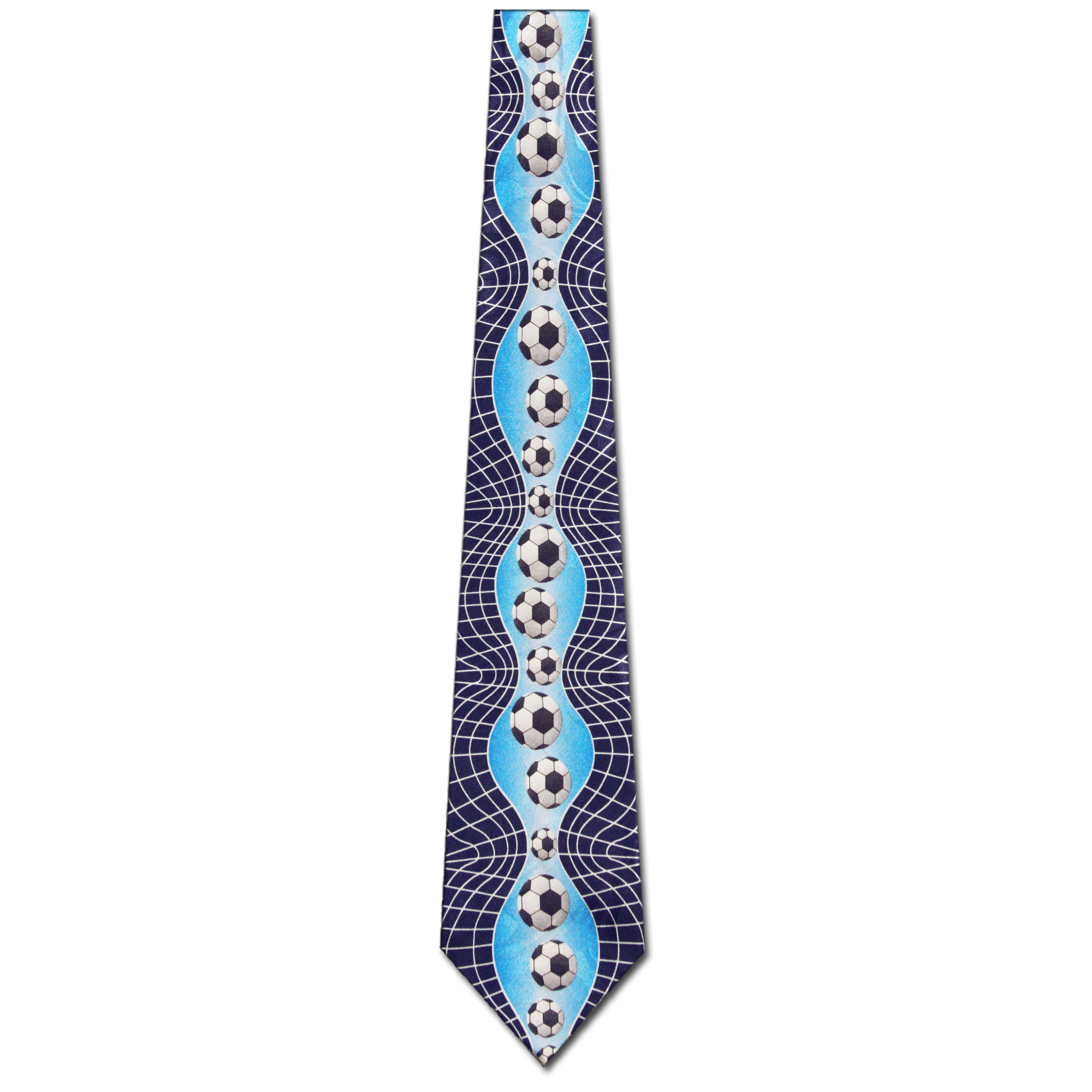2033-102: Soccer Neckties Net Balls Ties Navy by Steven Harris at Abcties.com