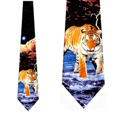 2035-100: Tiger Ties Storm Neckties by Steven Harris
