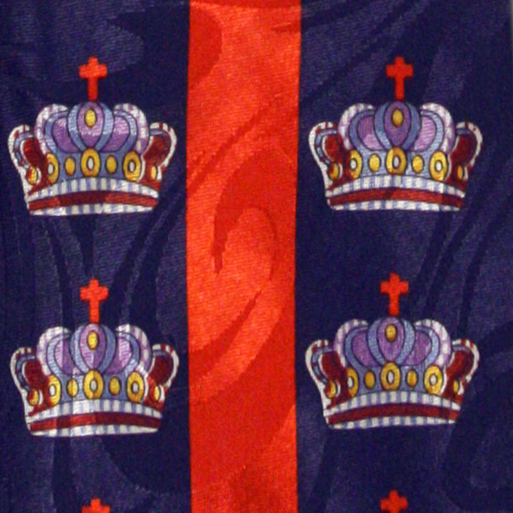 2043-102: Crowns Tie Christian Cross Neckties Navy by Steven Harris at Abcties.com