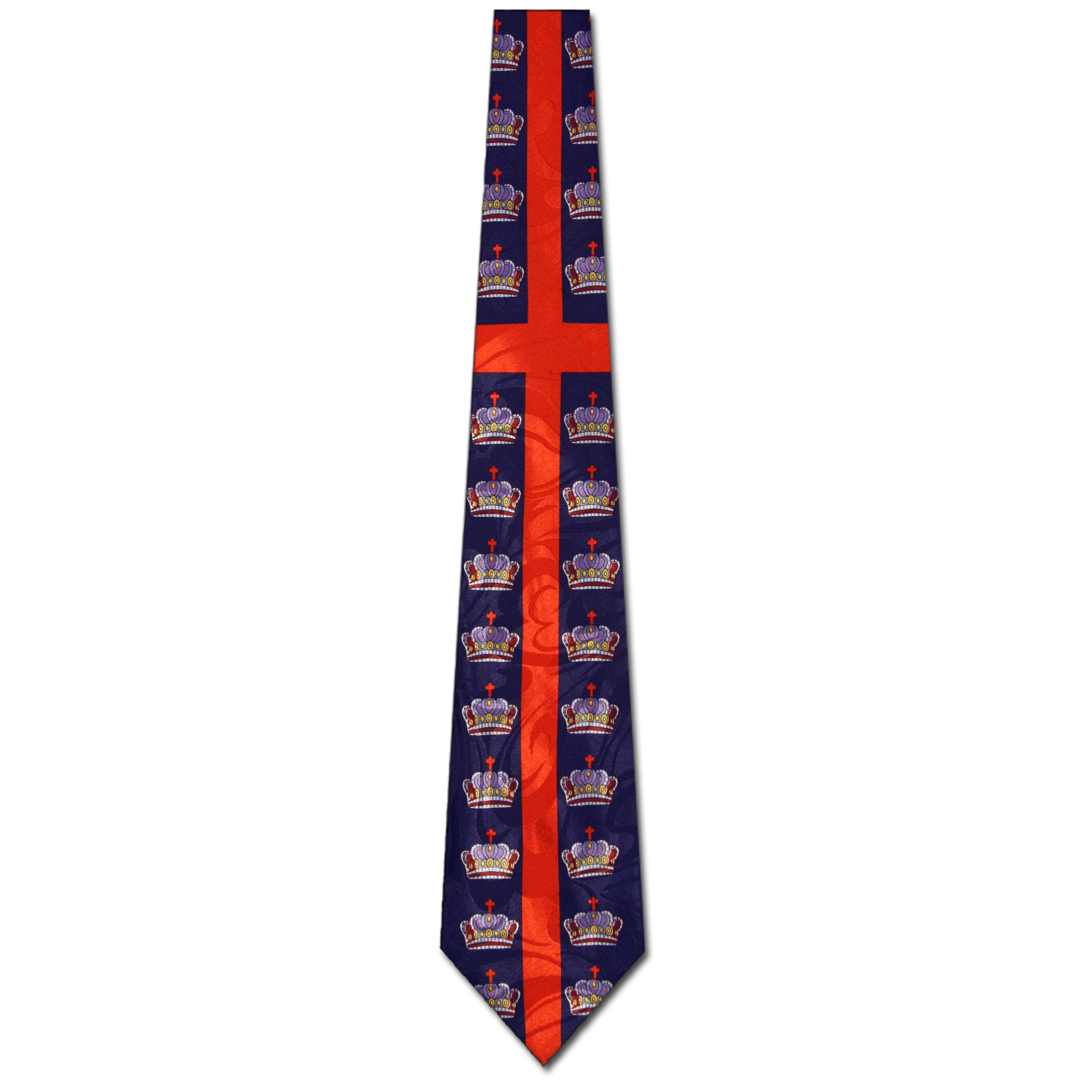 2043-102: Crowns Tie Christian Cross Neckties Navy by Steven Harris at Abcties.com