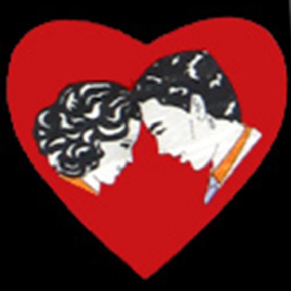 2044-100: In Love Ties Couples Hearts Wedding Vows Neckties Black by Steven Harris