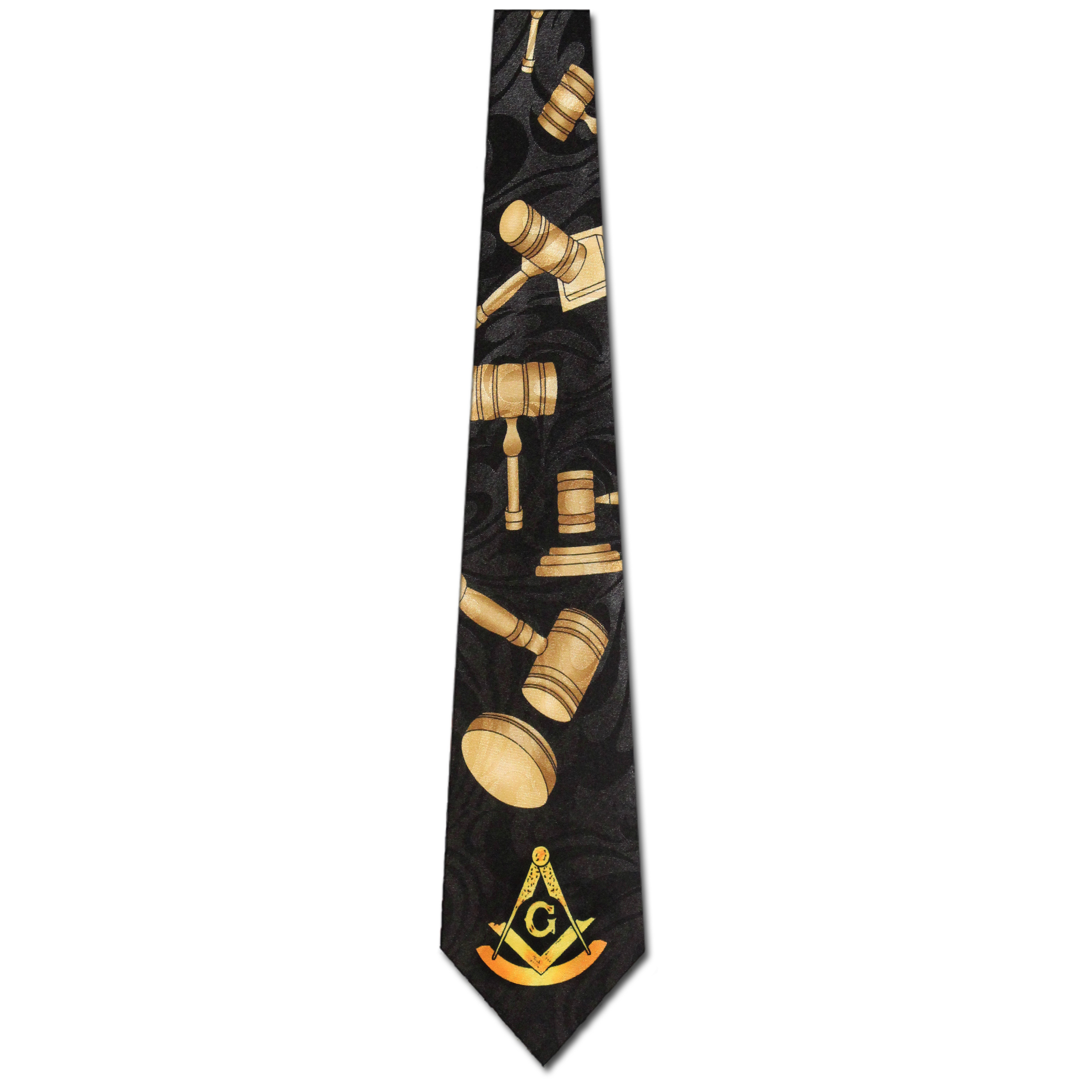 2081-100: Mason Past Master Ties Black Masons Masters Necktie by Steven Harris at Abcties.com