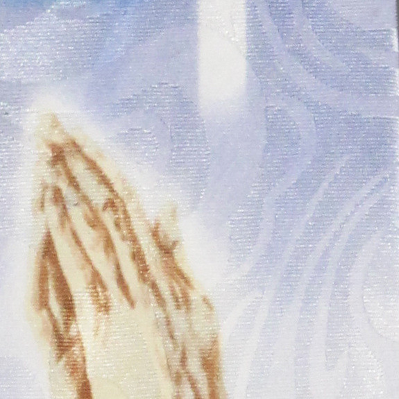 2087-102: Praying Hands Ties Power of Prayer Neckties Navy by Steven Harris