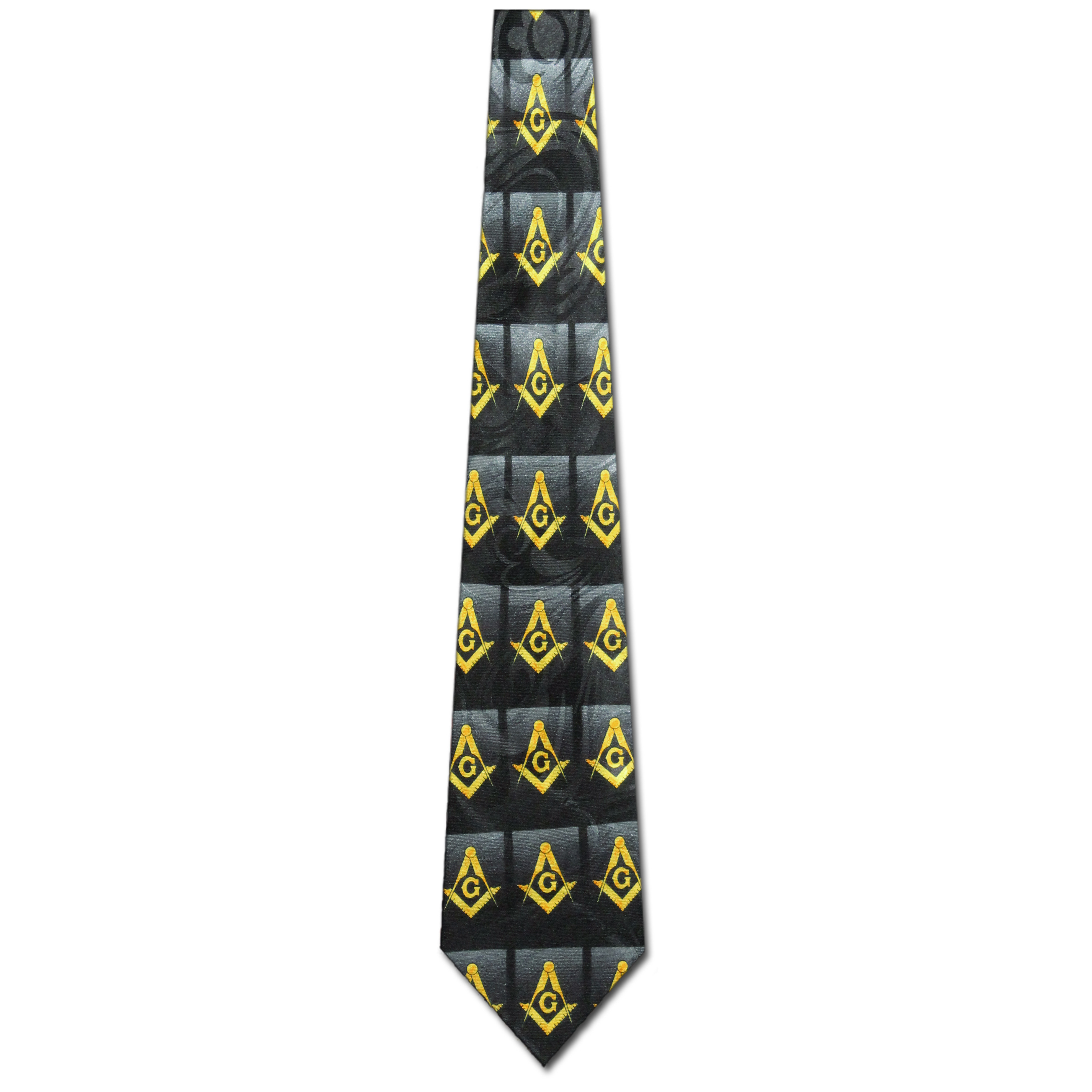 2097-100: Mason Logo Squares Necktie Black Masons Ties by Steven Harris at Abcties.com