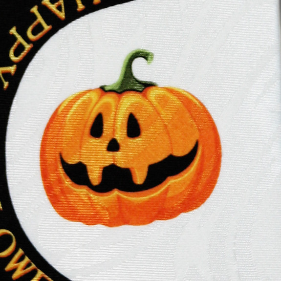 2101-100: Pumpkin Wave Ties Happy Halloween Neckties Black by Steven Harris