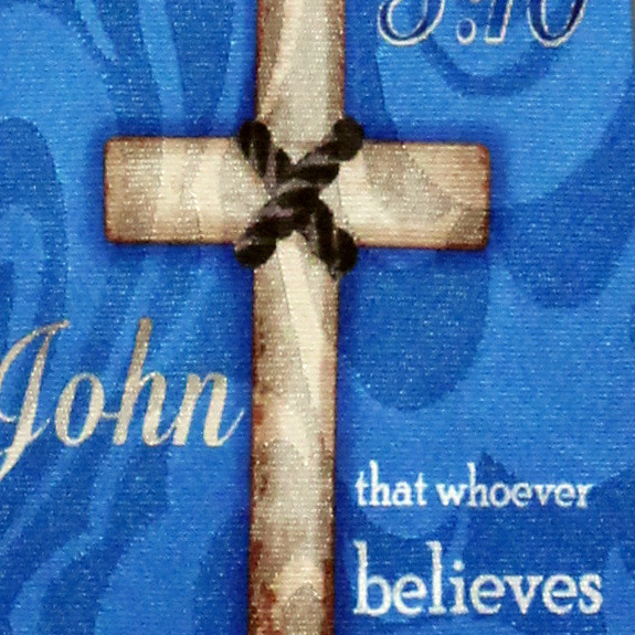 2104-102: John 3 16 Ties Cross and Star Neckties Navy by Steven Harris at Abcties.com