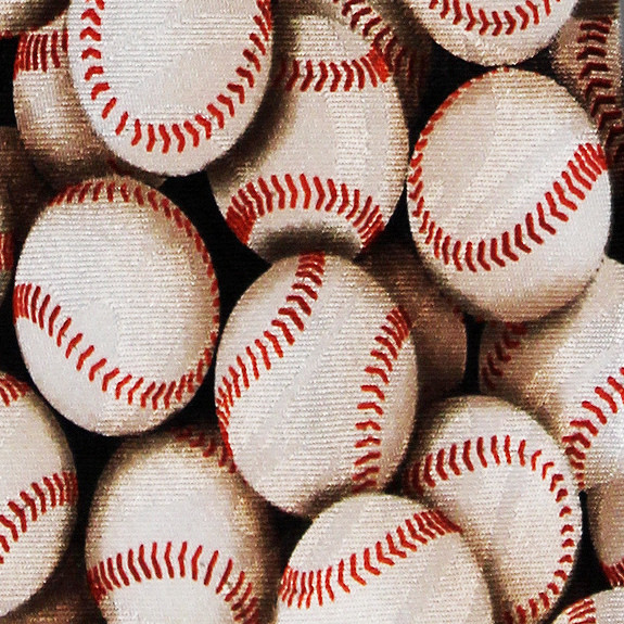 2110-100: Baseballs Tie Mini Baseball Neckties by Steven Harris