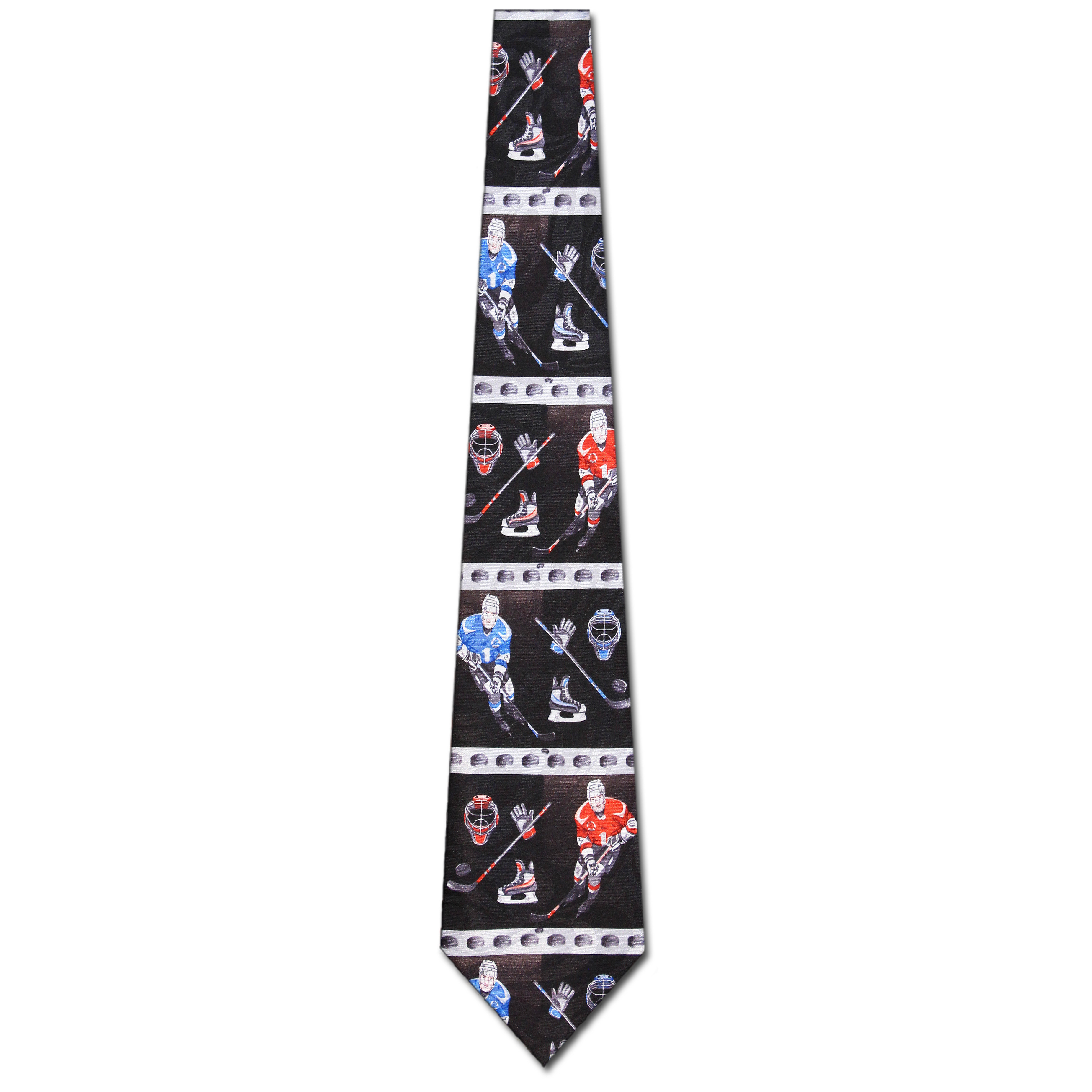 2111-100: Hockey Player Ties Sticks Pucks Helmet Neckties by Steven Harris at Abcties.com