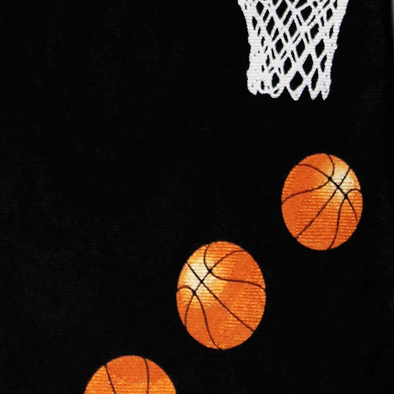 2112-100: Hoops and Basketball Ties Black Dunk Slam Neckties by Steven Harris