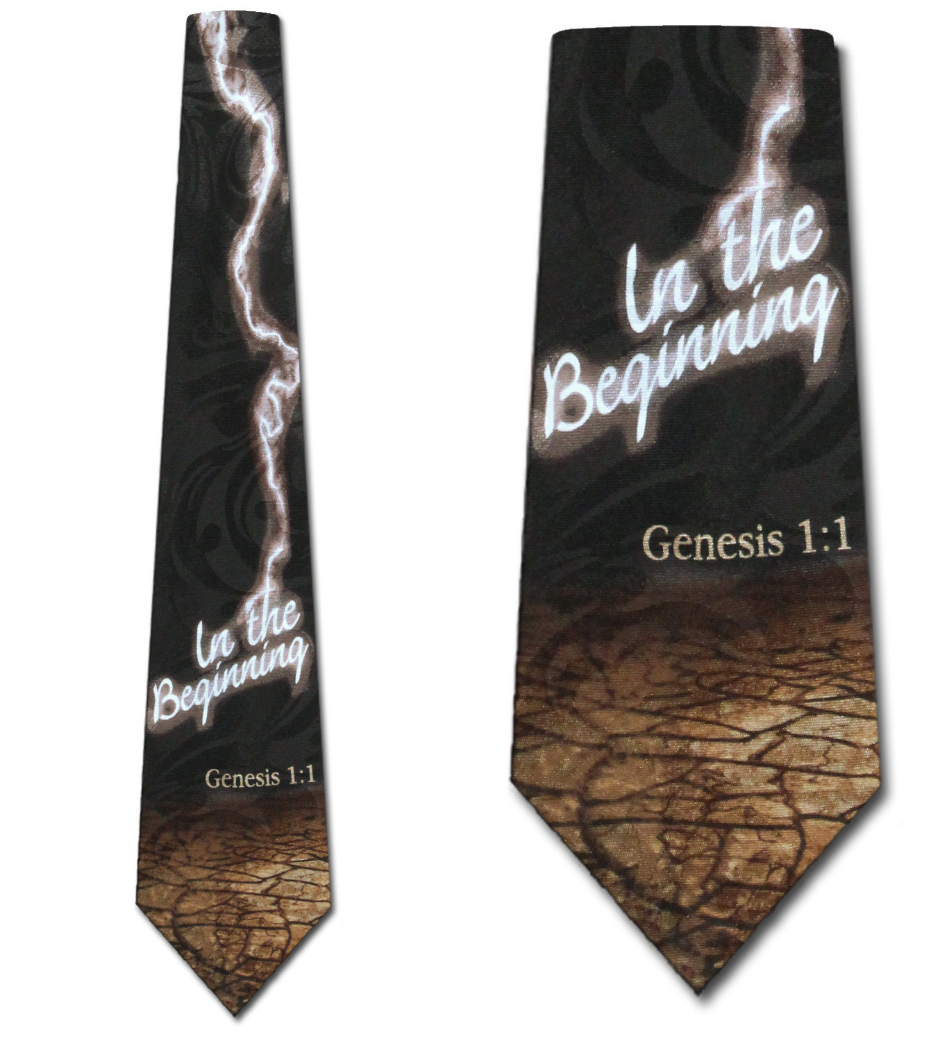2119-100: Genesis 1 1 Neckties In the Beginning Ties Black by Steven Harris