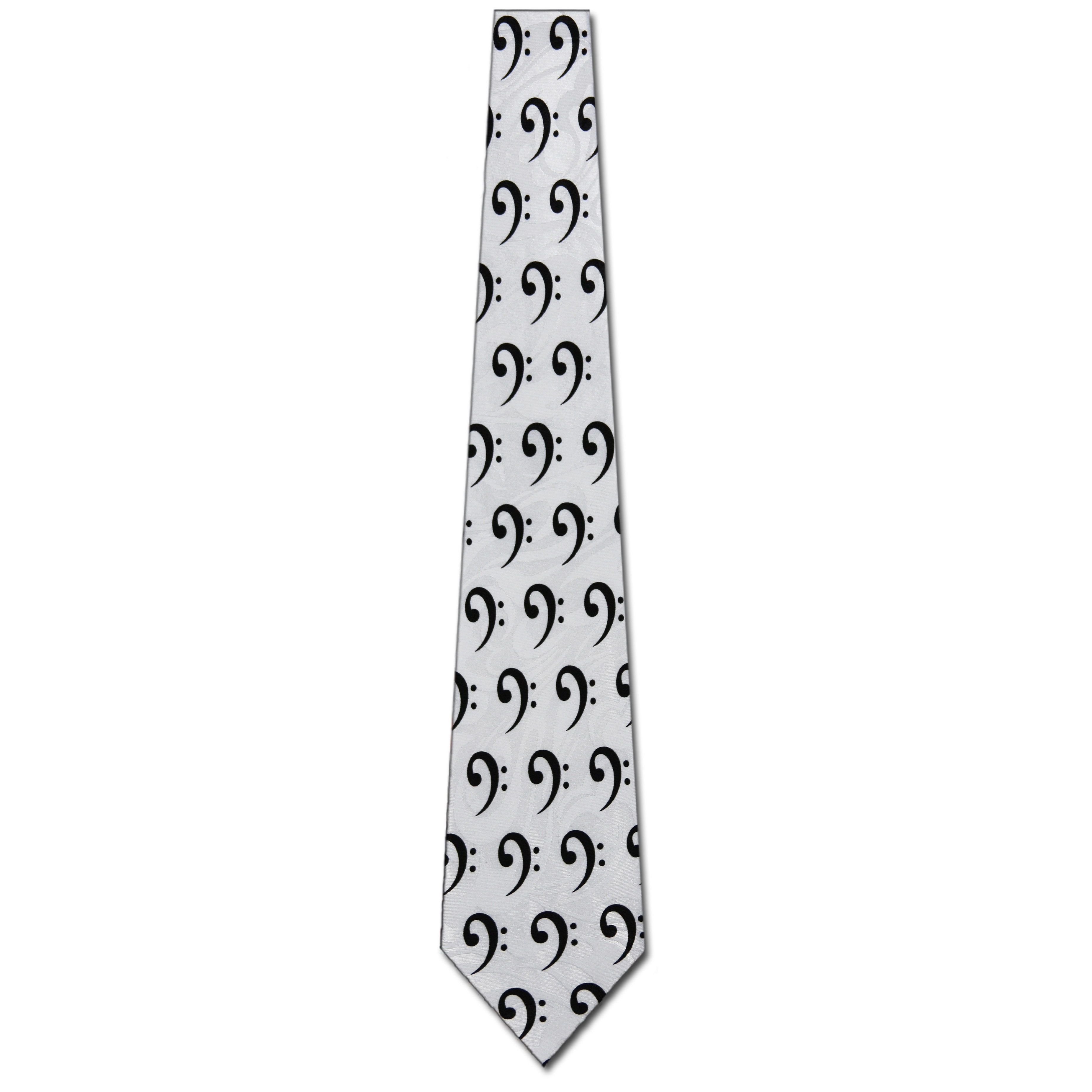 2122-100: G Clef Ties White Music Notes Clef Neckties by Steven Harris at Abcties.com