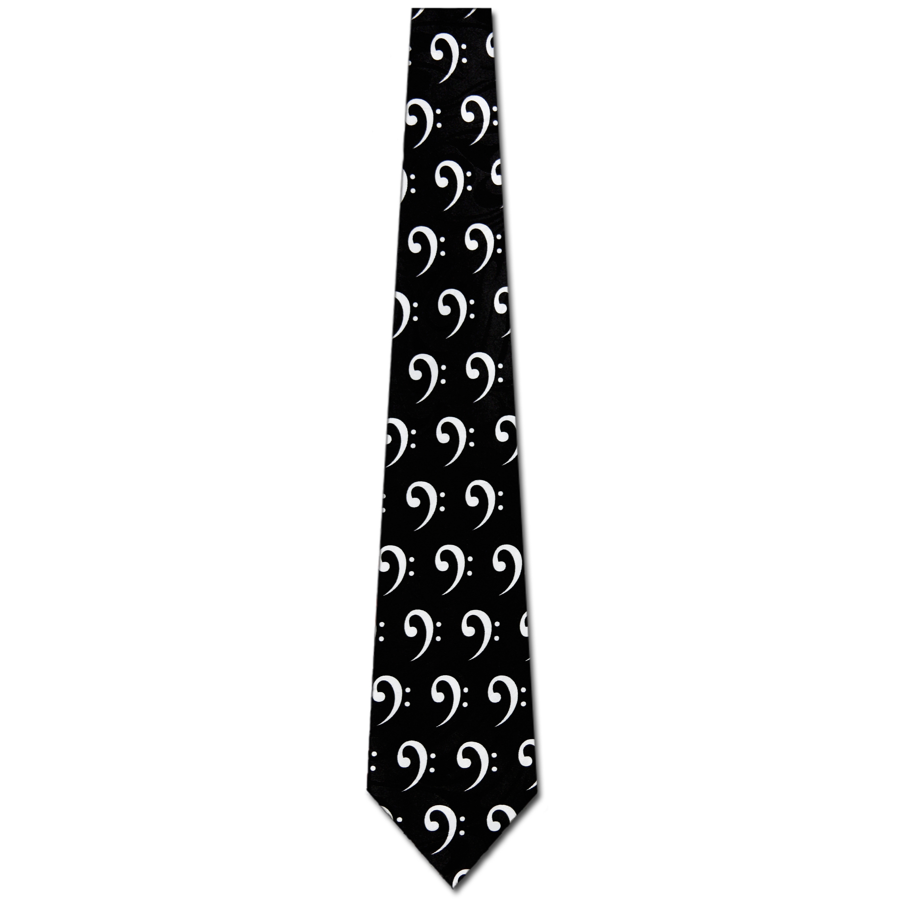 2122-102: G Clef Ties Black Music Notes Clef Neckties by Steven Harris at Abcties.com