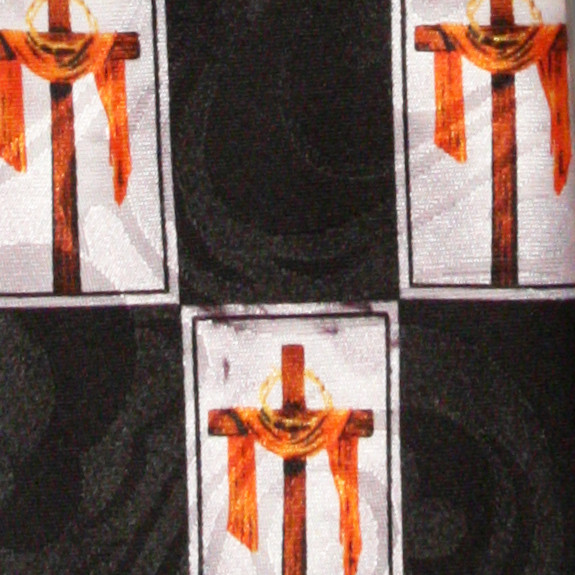 2128-100: Palm Sunday Ties Checkered Cross Purple Sash Neckties by Steven Harris at Abcties.com