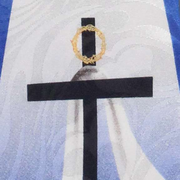 2134-102: Inspirational Neckties Jesus Ascending to Heaven Tie Navy by Steven Harris