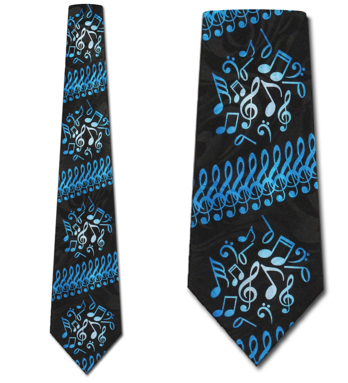 2137-100: Jumbled Music Notes Ties Clefs Necktie by Steven Harris