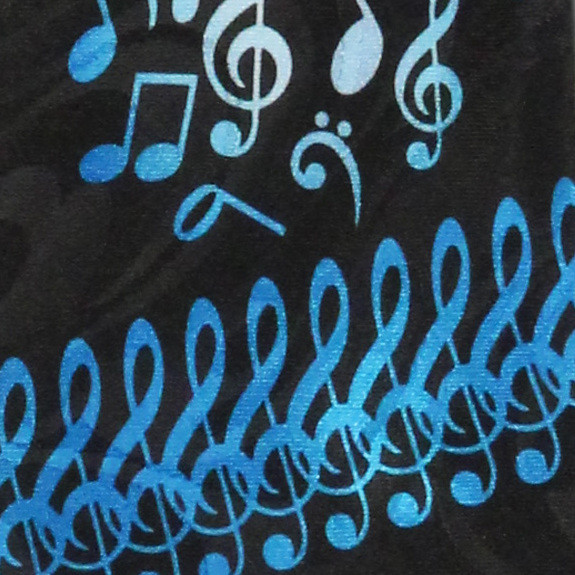 2137-100: Jumbled Music Notes Ties Clefs Necktie by Steven Harris
