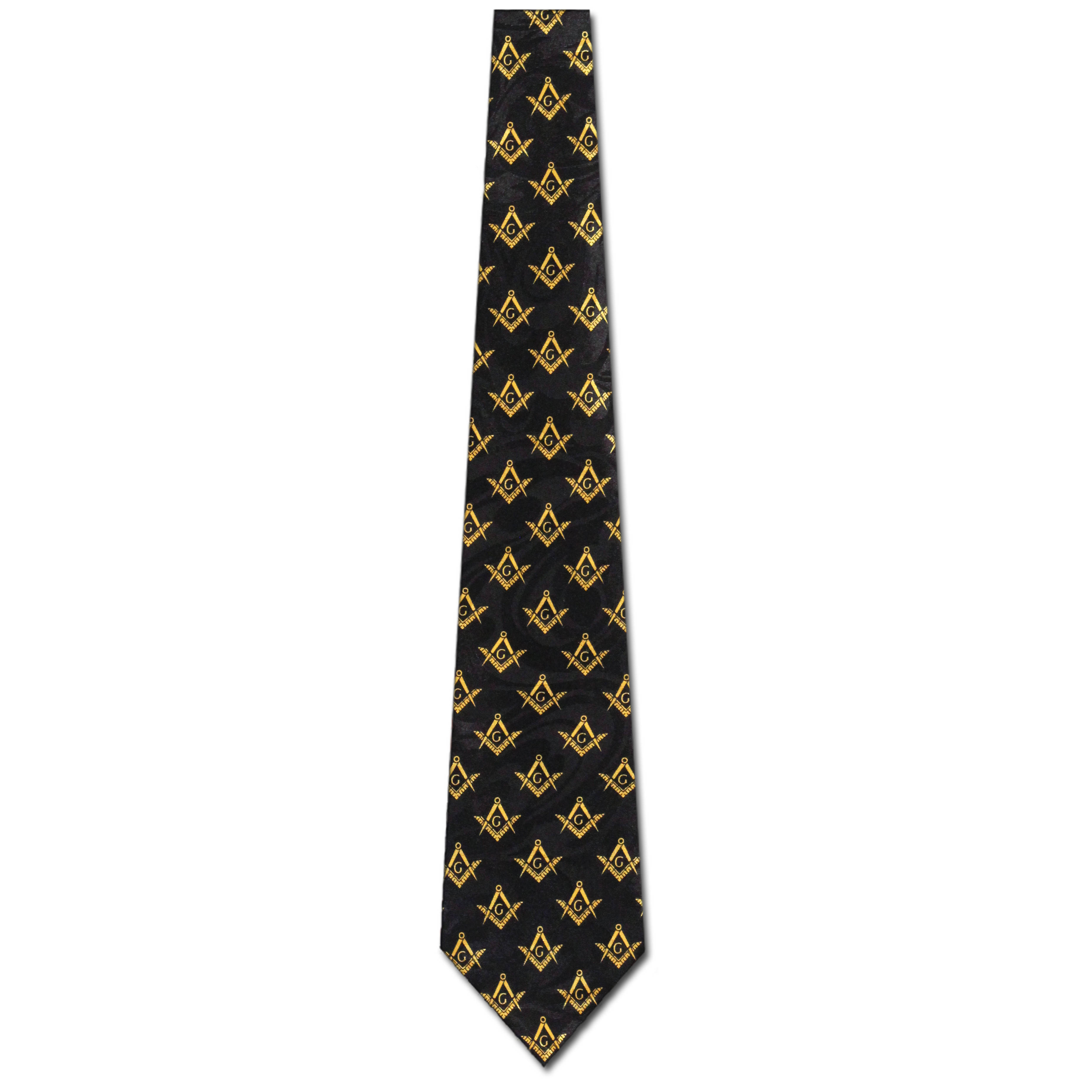 2138-100: Mason Ties Small Logo Black Allover Repeat Necktie by Steven Harris at Abcties.com
