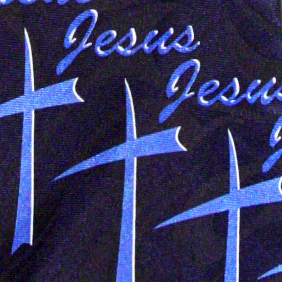 2139-102: Jesus Diagonal Crosses Tie Inspirational Christian Neckties Navy by Steven Harris