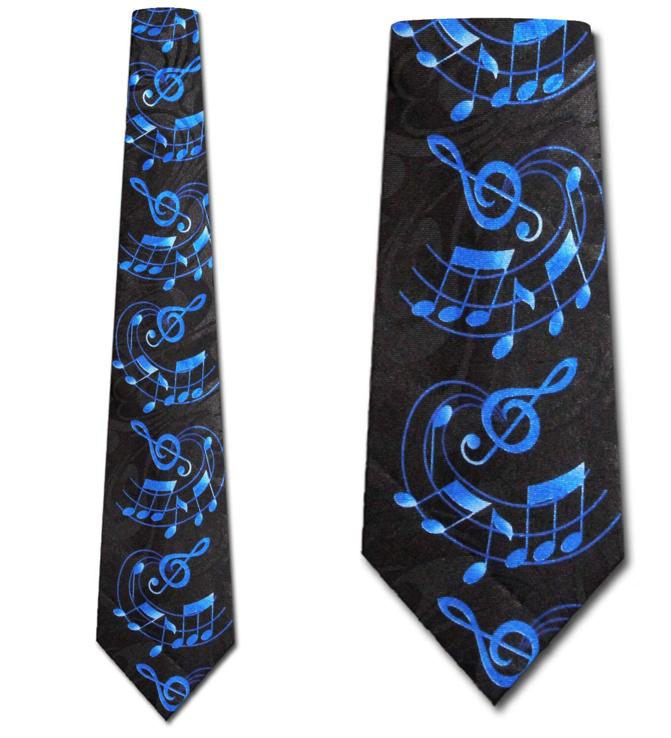 2143-100: Swirly Music Notes and Clef Tie Musical Note Neckties by Steven Harris