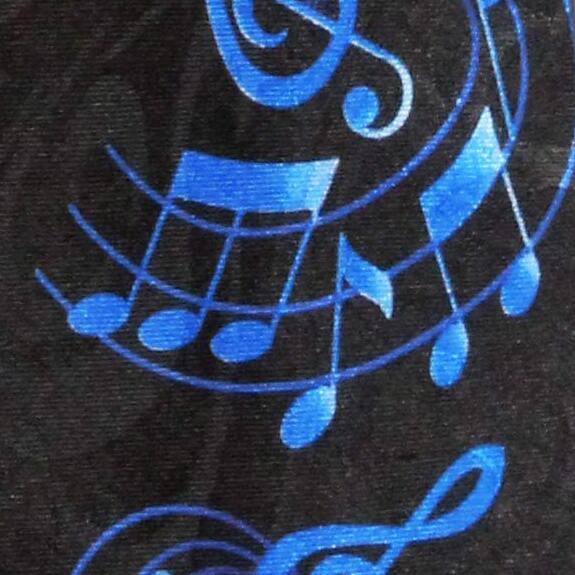2143-100: Swirly Music Notes and Clef Tie Musical Note Neckties by Steven Harris