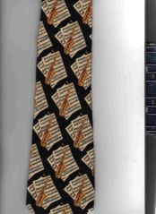 2148-100: Sheet Music Saxophone Ties Music Neckties by Steven Harris