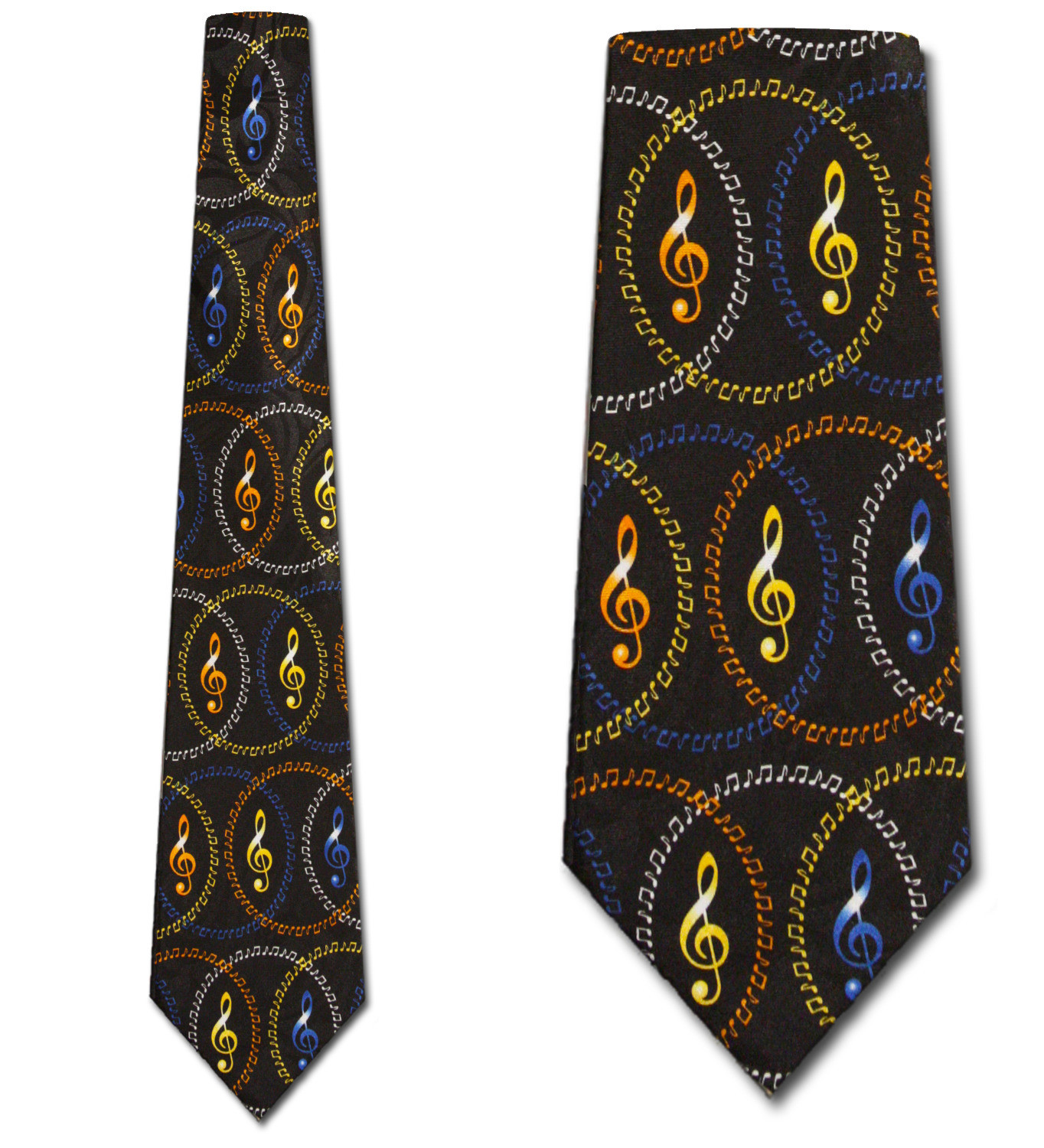 2155-100: Clef Note Rings Ties Music Notes Neckties by Steven Harris