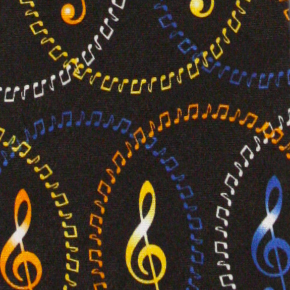 2155-100: Clef Note Rings Ties Music Notes Neckties by Steven Harris