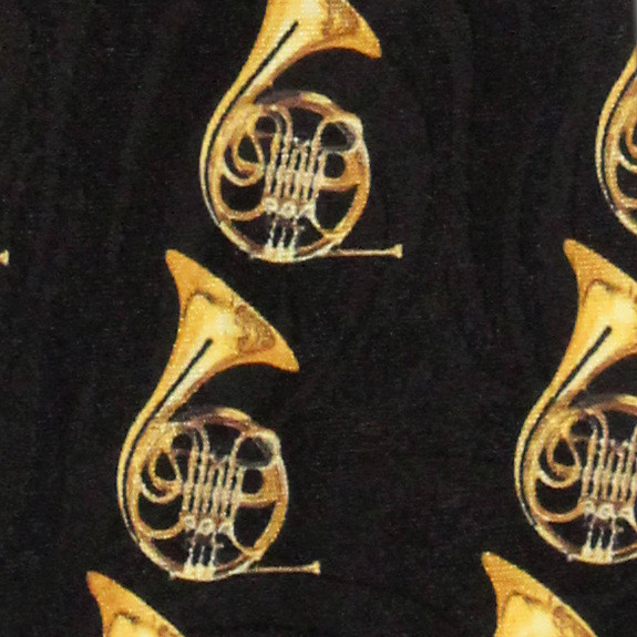 2157-100: French Horn Ties Striped Horns Necktie by Steven Harris