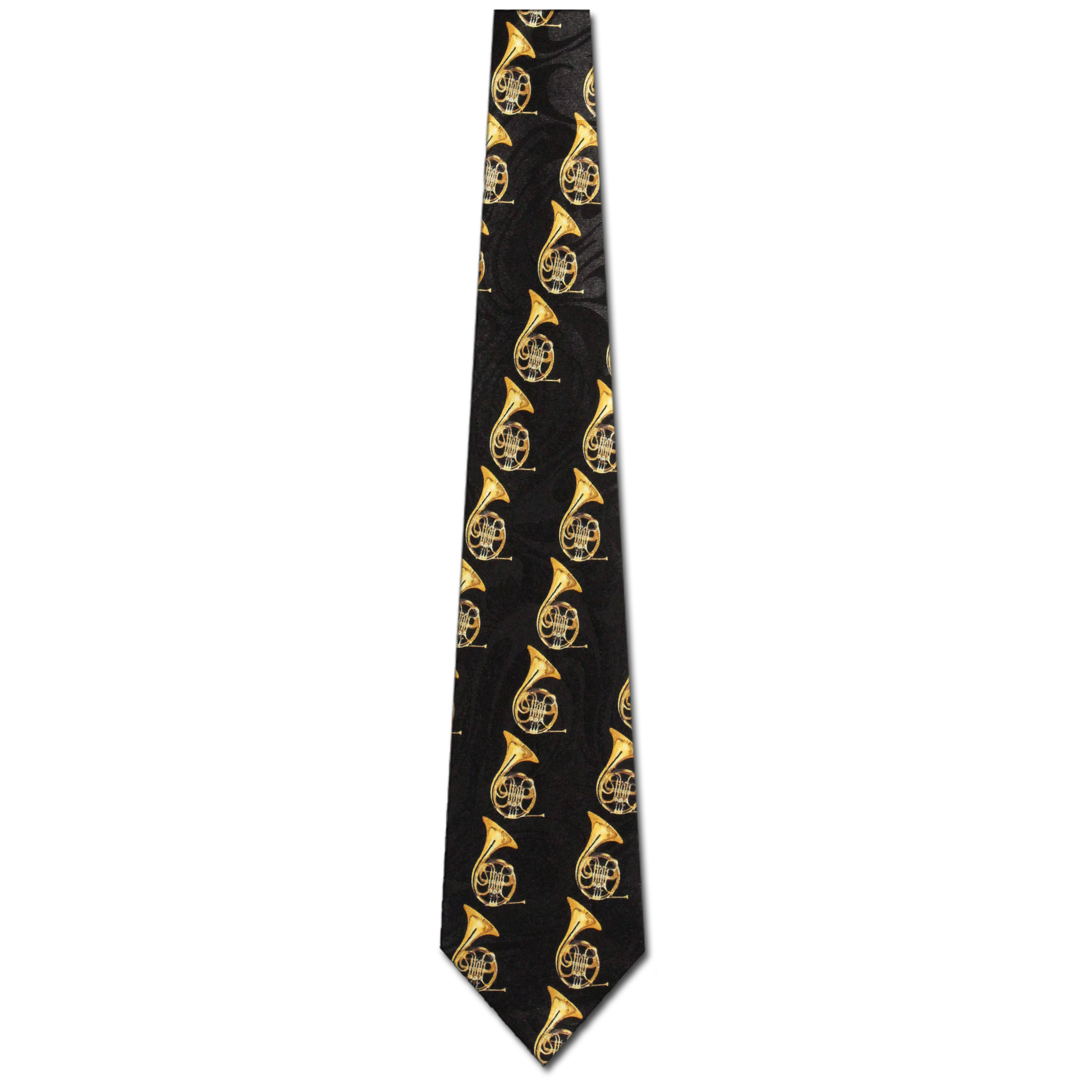 2157-100: French Horn Ties Striped Horns Necktie by Steven Harris at Abcties.com