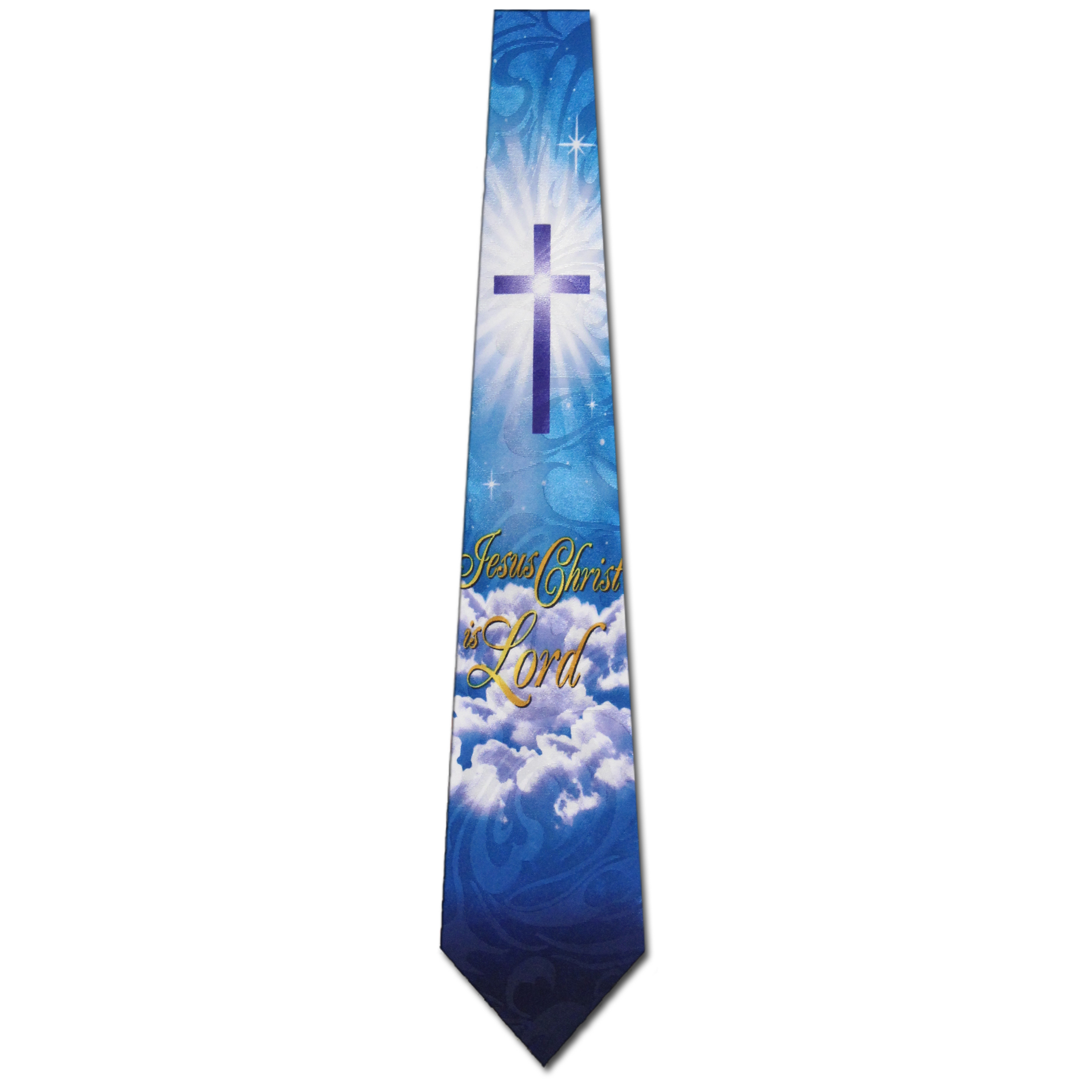 2159-102: Jesus Christ is Lord Cross Ties Inspirational Necktie Navy by Steven Harris at Abcties.com