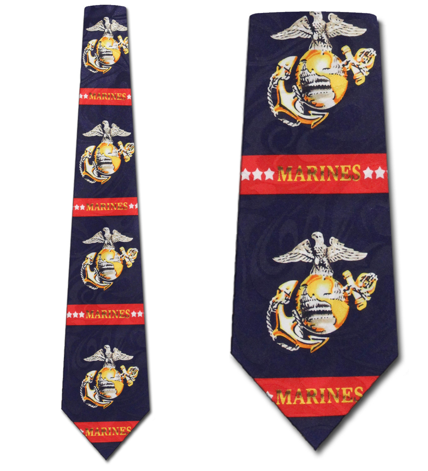 2161-102: Striped Marine Ties US Military Necktie by Steven Harris