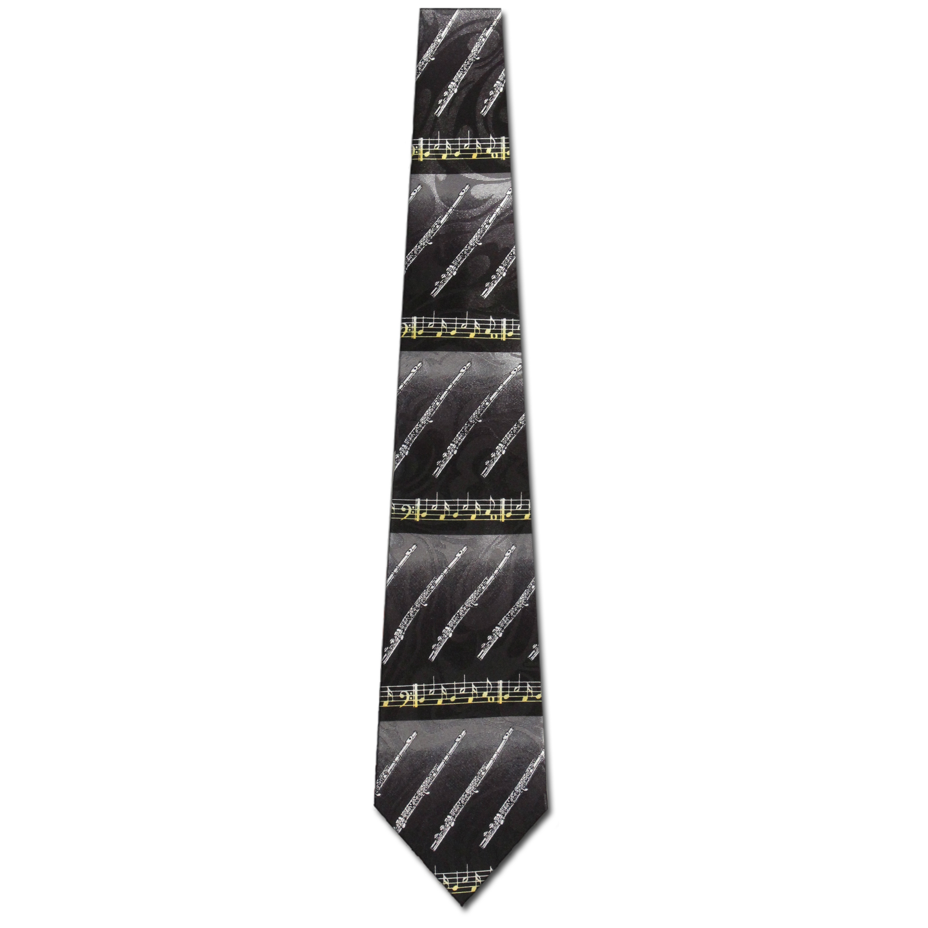 2164-100: Flute Ties Musical Notes Necktie by Steven Harris at Abcties.com