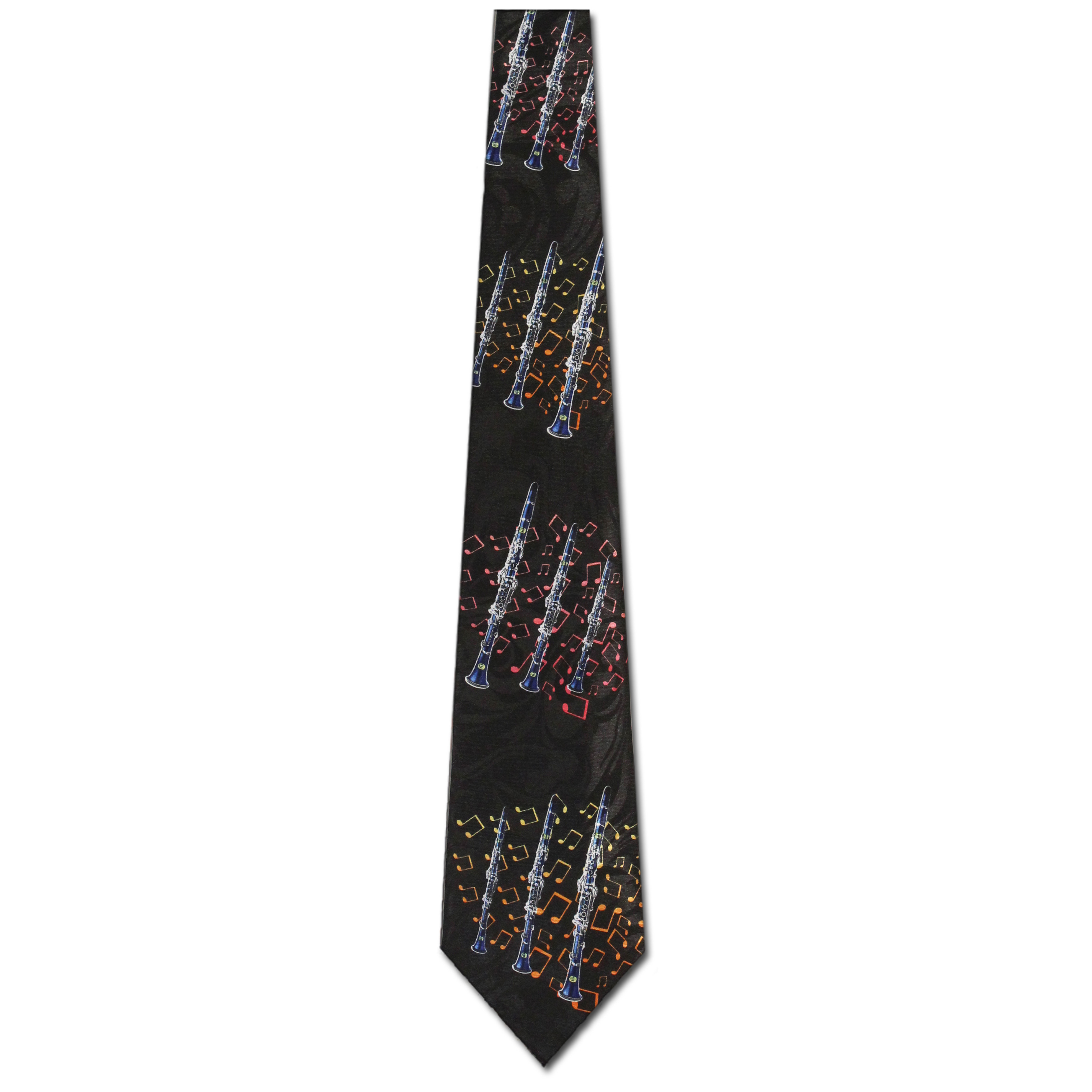2166-100: Clarinet Ties Music Notes Necktie by Steven Harris at Abcties.com