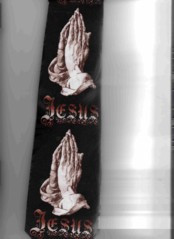 2168-100: Prayer Ties Jesus Praying Neckties Black by Steven Harris
