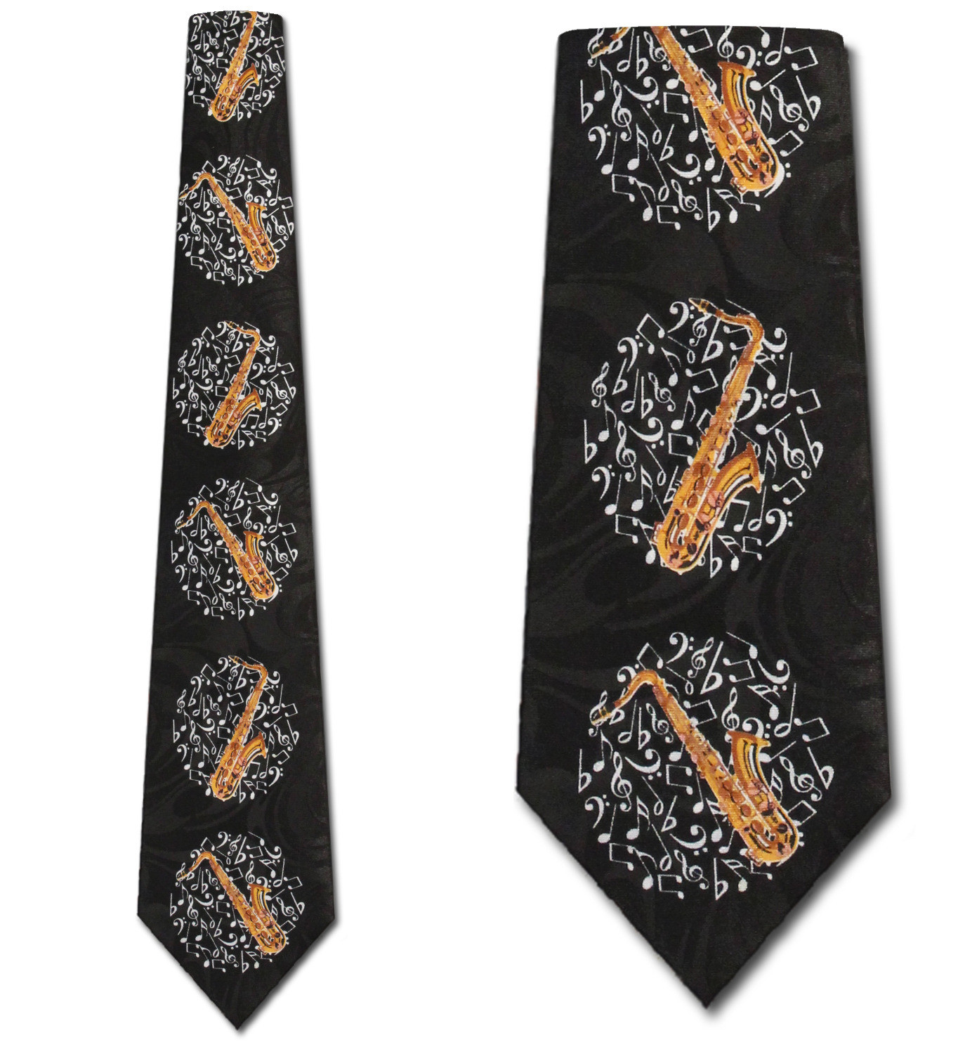 2172-100: Saxophone Tie with Music Notes Neckties by Steven Harris
