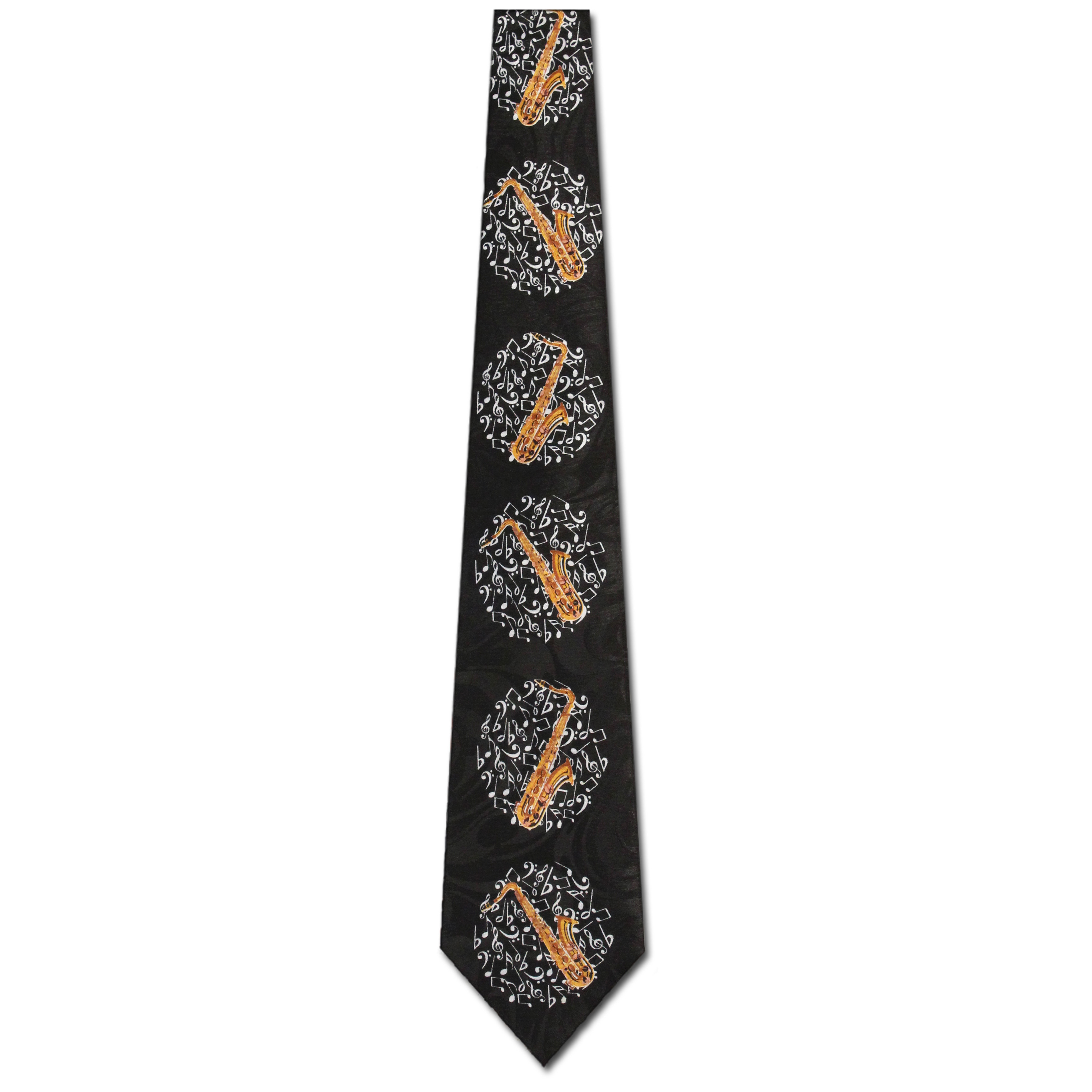2172-100: Saxophone Tie with Music Notes Neckties by Steven Harris at Abcties.com