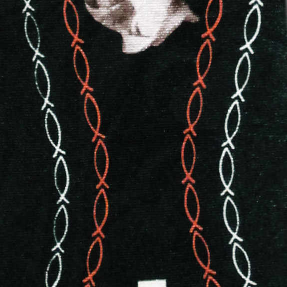 2175-100: Thoughts Prayers and Crosses Ties Christian Neckties Black by Steven Harris